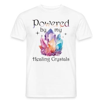 Funny Gemstone Chakra Healer Spiritual - Men's T-Shirt - white - Front - AI Model Male 178 dark (178cm)