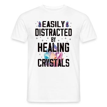 Funny Gemstone Chakra Healer Spiritual - Men's T-Shirt - white - Front - AI Model Male 178 dark (178cm)