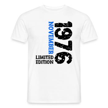 1976 November Limited Edition 47. Geburtstag Deko - Männer T-Shirt - Weiß - Vorne - AI Model Male 178 dark (178cm)