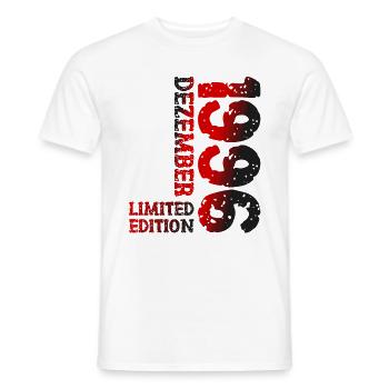 1996 Dezember Limited Edition 27. Geburtstag Deko - Männer T-Shirt - Weiß - Vorne - AI Model Male 178 dark (178cm)