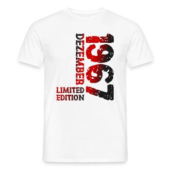 1967 Dezember Limited Edition 56. Geburtstag Deko - Männer T-Shirt - Weiß - Vorne - AI Model Male 178 dark (178cm)