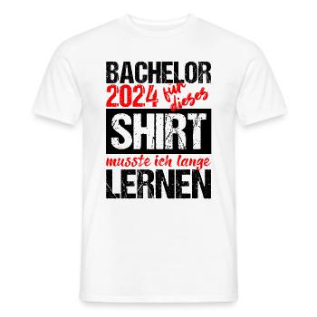 Bachelor 2024 Lange Genug Gelernt Lasst Uns Feiern - Männer T-Shirt - Weiß - Vorne - AI Model Male 178 dark (178cm)