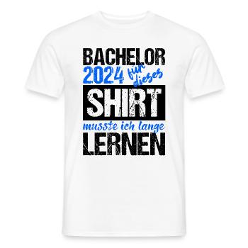 Bachelor 2024 Lange Genug Gelernt Lasst Uns Feiern - Männer T-Shirt - Weiß - Vorne - AI Model Male 178 dark (178cm)
