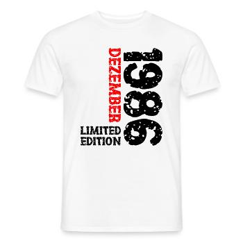 1986 Dezember Limited Edition 37. Geburtstag Deko - Männer T-Shirt - Weiß - Vorne - AI Model Male 178 dark (178cm)