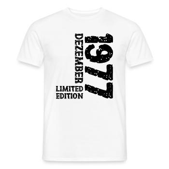 1977 décembre édition limitée 46e anniversaire décoration - T-shirt homme - blanc - Devant - AI Model Male 178 dark (178cm)