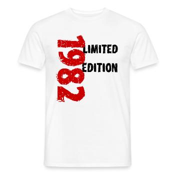 1982 édition limitée anniversaire cadeau femme mari - T-shirt homme - blanc - Devant - AI Model Male 178 dark (178cm)