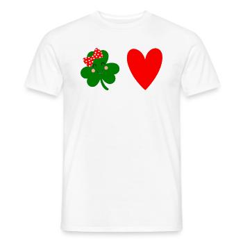 Accessoires de la Saint-Patrick Irlande Shamrock décoration - T-shirt homme - blanc - Devant - AI Model Male 178 dark (178cm)
