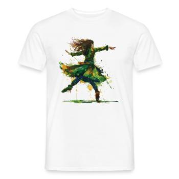 Irish Dance Feis Shamrock Festival - Men's T-Shirt - white - Front - AI Model Male 178 dark (178cm)