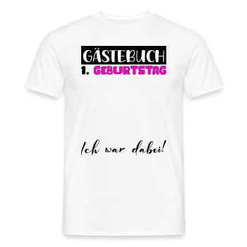 1er Cadeau D’anniversaire Filles Livre D’or Femmes - T-shirt homme - blanc - Devant - AI Model Male 178 dark (178cm)