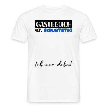 47th birthday gift man decoration men's guest book - Men's T-Shirt - white - Front - AI Model Male 178 dark (178cm)