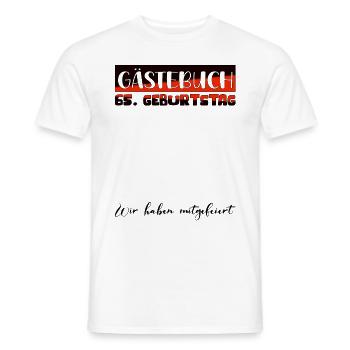 65 Birthday Gift Women's Decoration Men's Guestbook - Men's T-Shirt - white - Front - AI Model Male 178 dark (178cm)