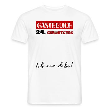 24. Geburtstag Geschenk Mädchen Jungen Gästebuch - Männer T-Shirt - Weiß - Vorne - AI Model Male 178 dark (178cm)