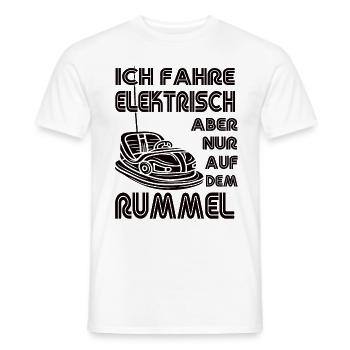 "Ich fahre Elektrisch" Autoscooter - Männer T-Shirt - Weiß - Vorne - AI Model Male 178 dark (178cm)