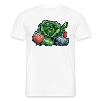 Permakultur Lebensmittel Compost - Männer T-Shirt - Weiß - Vorne - AI Model Male 178 dark (178cm)