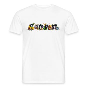 Permakultur Lebensmittel Compost - Männer T-Shirt - Weiß - Vorne - AI Model Male 178 dark (178cm)
