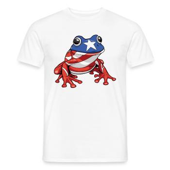 Coqui Frog Symbol Taino Boricua Puerto - Men's T-Shirt - white - Front - AI Model Male 178 dark (178cm)