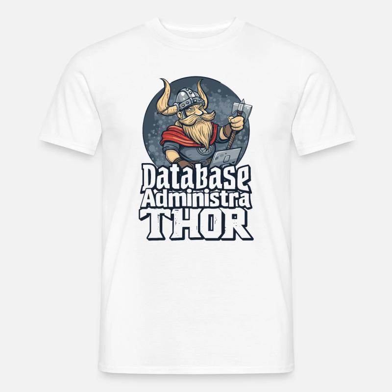 Viking Databaseadministra-thor Nerdy - Men’s T-shirt - white