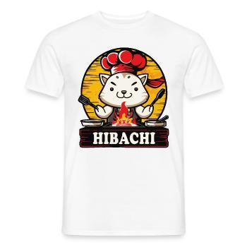 Hibachi Teppanyaki Bbq Japanese Cuisine - Men's T-Shirt - white - Front - AI Model Male 178 dark (178cm)