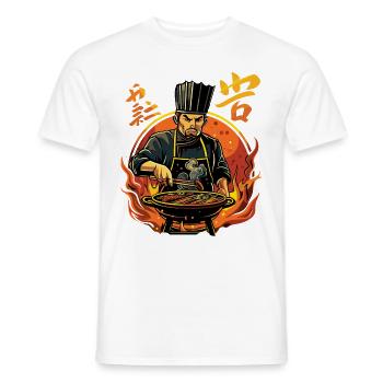 Hibachi Teppanyaki Bbq Japanische Küche - Männer T-Shirt - Weiß - Vorne - AI Model Male 178 dark (178cm)