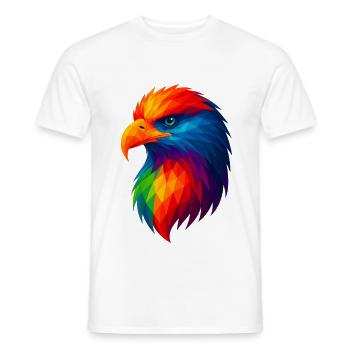 WPAP Polygon Stil Tiere- Adler - Männer T-Shirt - Weiß - Vorne - AI Model Male 178 dark (178cm)