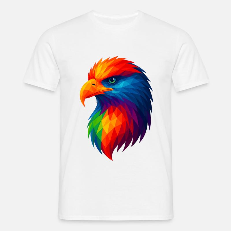 WPAP Polygon Style Animals - Eagle - Men's T-Shirt - white