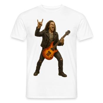 Metal Action - Männer T-Shirt - Weiß - Vorne - AI Model Male 178 dark (178cm)