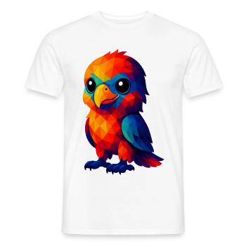 WPAP Polygon Kawaii Stil Tiere Baby Adler - Männer T-Shirt - Weiß - Vorne - AI Model Male 178 dark (178cm)