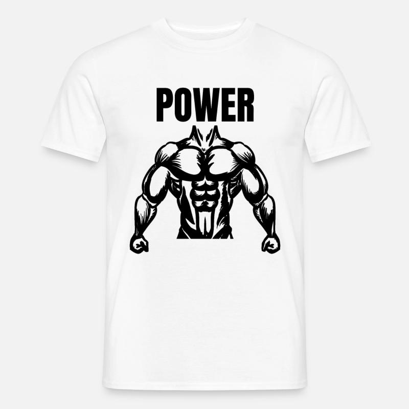 Power - Männer T-Shirt - Weiß