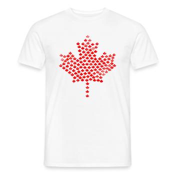 Canada Feuille d’érable - T-shirt homme - blanc - Devant - AI Model Male 178 dark (178cm)