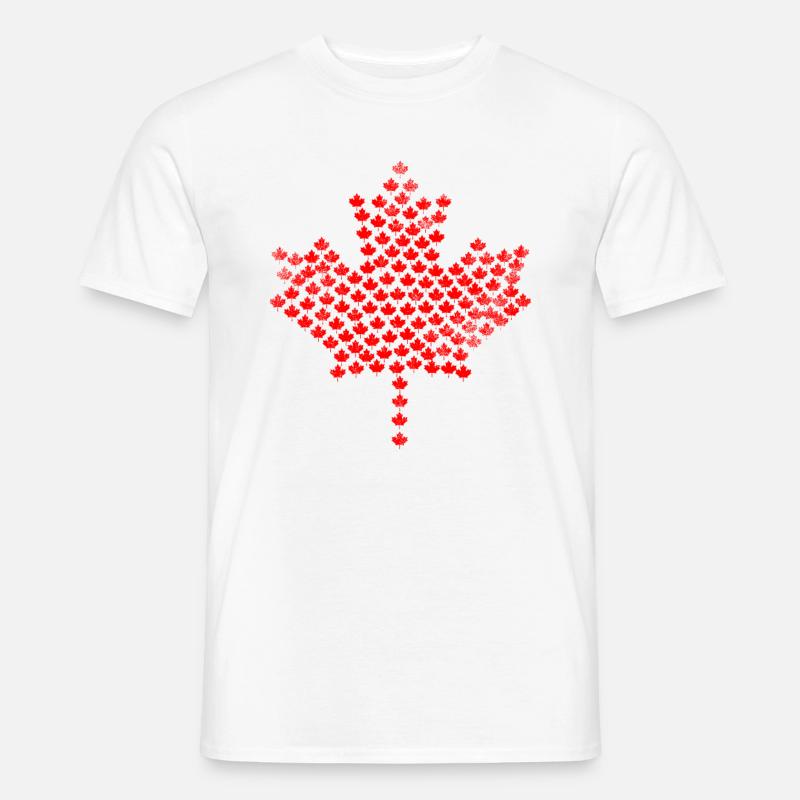 Kanada Ahornblatt - Männer T-Shirt - Weiß