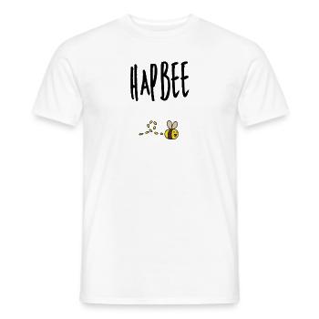 Hapbee Biene Imker Wespe Honig Spruch Bienen Bee - Männer T-Shirt - Weiß - Vorne - AI Model Male 178 dark (178cm)
