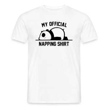 MY OFFICIAL PANDA NAPPING SHIRT - Men's T-Shirt - white - Front - AI Model Male 178 dark (178cm)
