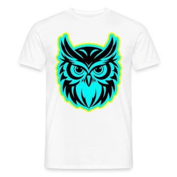 Owl Animal - Men's T-Shirt - white - Front - AI Model Male 178 dark (178cm)