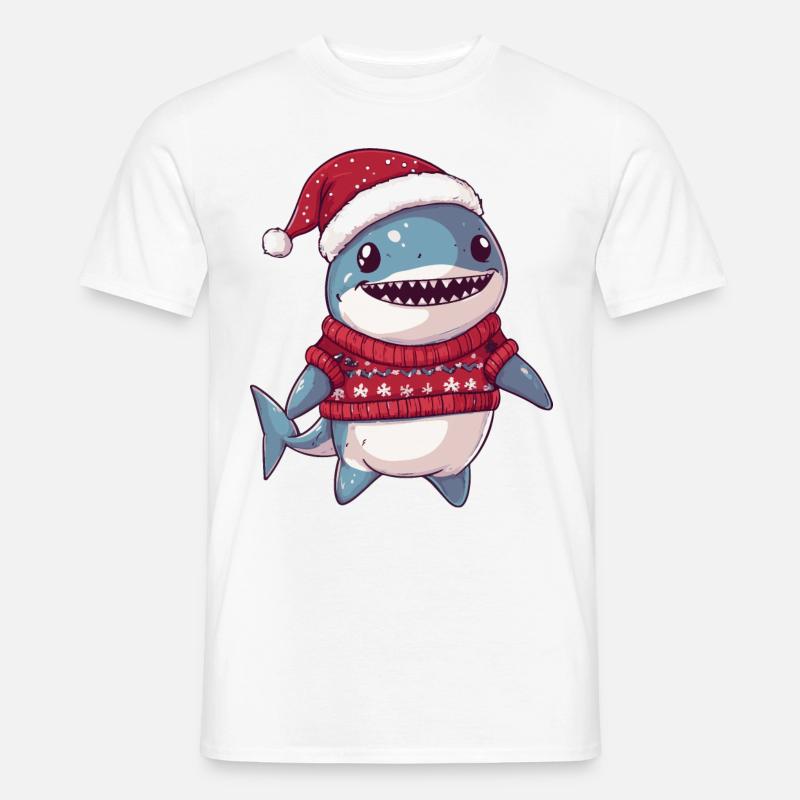 Hai Weihnachten Comic - Männer T-Shirt - Weiß