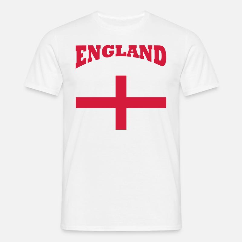 England + cross - Men's T-Shirt - white