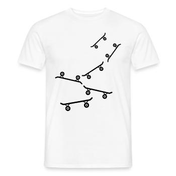 Skateboard Skaters - T-shirt homme - blanc - Devant - AI Model Male 178 dark (178cm)