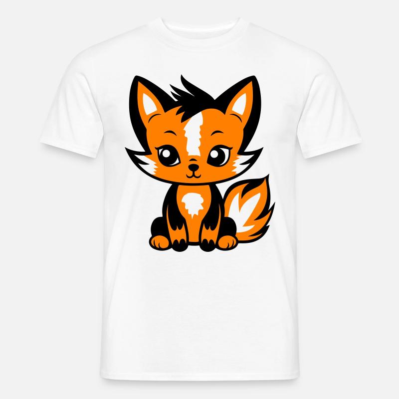 Fuchs Tier Baby - Männer T-Shirt - Weiß