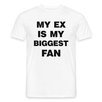Mon ex est mon plus grand fan drôle Dictons sur l’ex - T-shirt homme - blanc - Devant - AI Model Male 178 dark (178cm)
