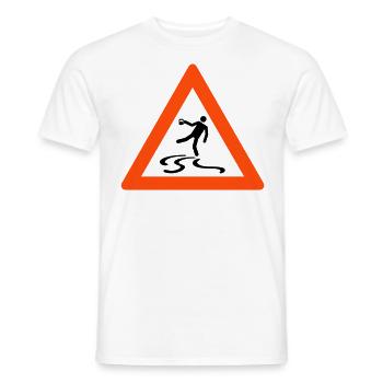 schleudergefahr - T-shirt homme - blanc - Devant - AI Model Male 178 dark (178cm)