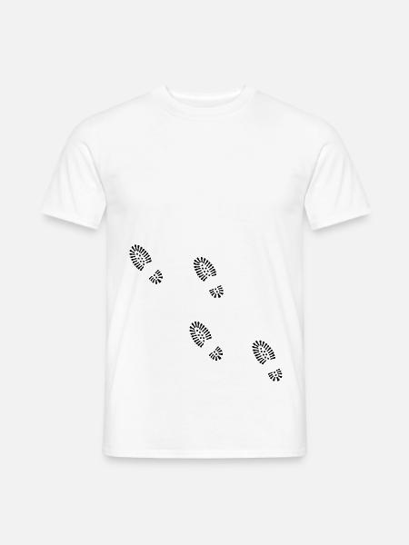 fodspor sko - Mænd T-shirt - hvid