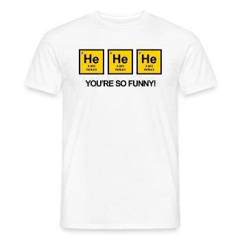 ER ER ER DU BIST SO LUSTIG - Männer T-Shirt - Weiß - Vorne - AI Model Male 178 dark (178cm)