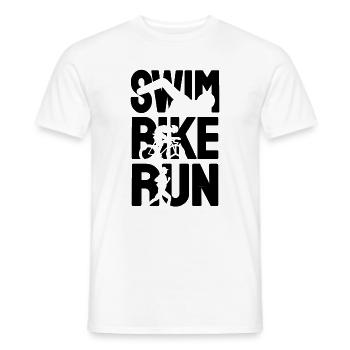 Triathlon Triathlet - Men's T-Shirt - white - Front - AI Model Male 178 dark (178cm)
