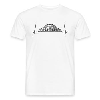 Chess Heartbeat - Men's T-Shirt - white - Front - AI Model Male 178 dark (178cm)