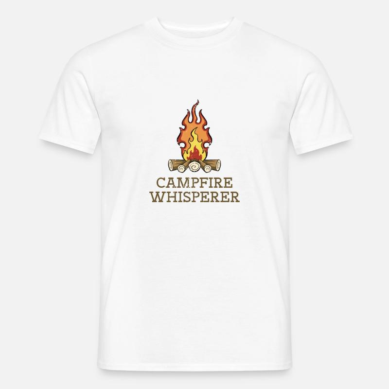 Campfire Whisperer - Männer T-Shirt - Weiß