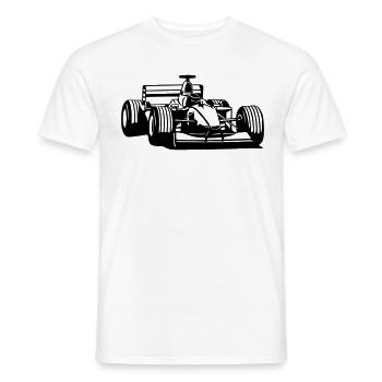 Bolide - Formule I - T-shirt homme - blanc - Devant - AI Model Male 178 dark (178cm)
