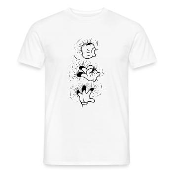 Scissors paper rock - Men's T-Shirt - white - Front - AI Model Male 178 dark (178cm)