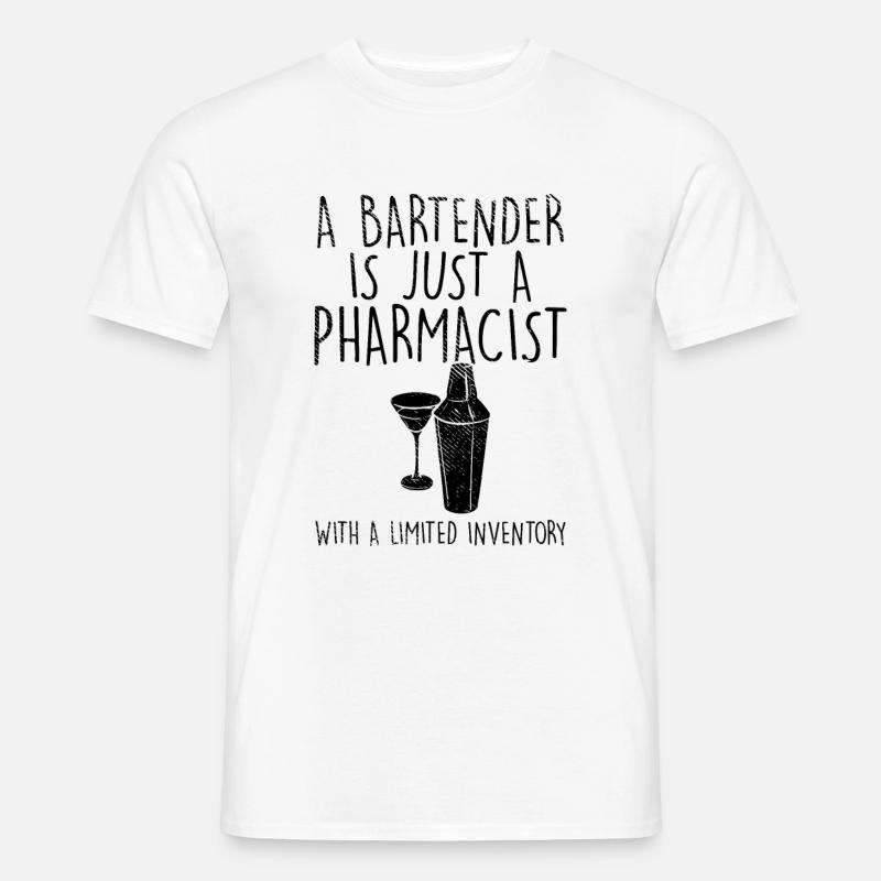 Barkeeper - Männer T-Shirt - Weiß