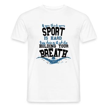 Schwimmen Schwimmern Geschenk - Männer T-Shirt - Weiß - Vorne - AI Model Male 178 dark (178cm)