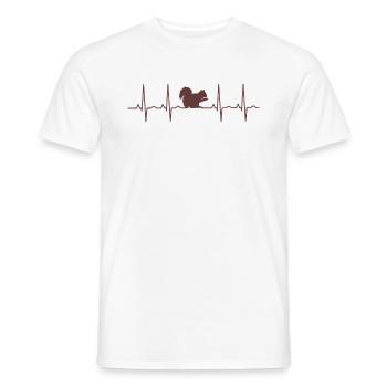 Squirrel Heartbeat - Men's T-Shirt - white - Front - AI Model Male 178 dark (178cm)