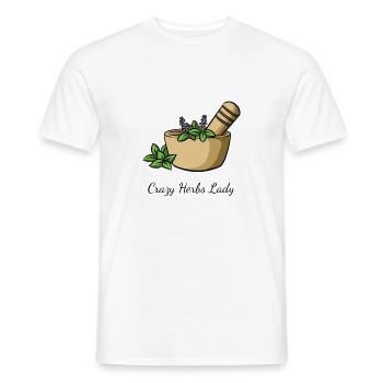 Herbs Crazy Herbs Lady - Men's T-Shirt - white - Front - AI Model Male 178 dark (178cm)